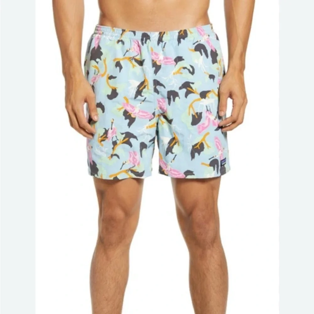PATAGONIA BAGGIES LONG 7” SHORTS SPOONBILLS BIG BLUE SKY